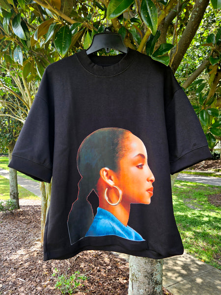 Black "Sade Face" Short Sleeve Tshirt
